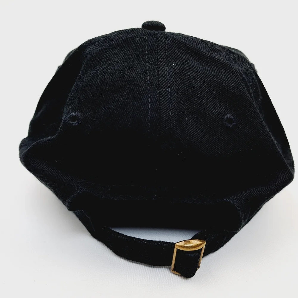 Breast Cancer Awareness Embroidered Hat Cap Relaxed Cotton Black